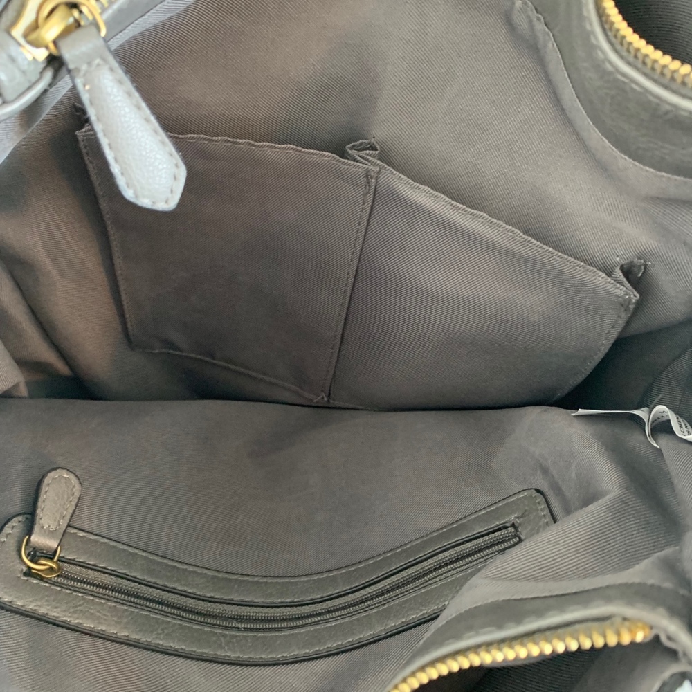 Gray Purse Workbag Multi Compartments - image 3